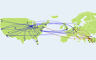 Create flight airline map
